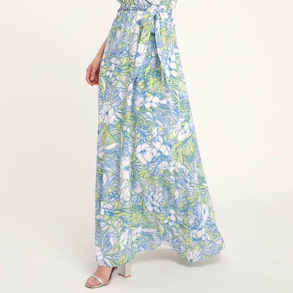 COPY - Sunrise Paradise Blue Multi Tropical Maxi … - Picture 2 of 4